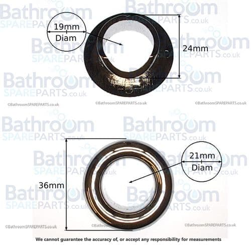 36mm Round Chrome Basin Overflow Ring  BSP7500