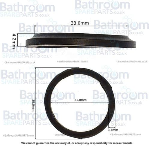 38mm Cone Rubber Washer WAS502