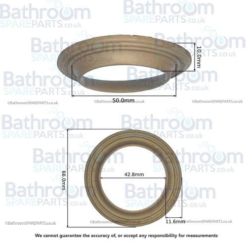 66mm Concave Rubber Washer WAS508