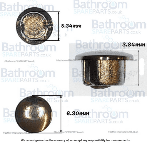 6mm Push In Chrome Plastic Cover Cap EBCH0026