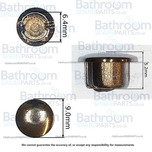 9mm Push In Chrome Plastic Cover Cap EBCH0020