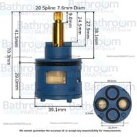 Abacus 2 Way Diverter Cartridge ABSP-10-0006