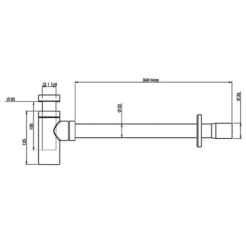 Abacus Designer Round Bronze Bottle Trap VETW-058-0510