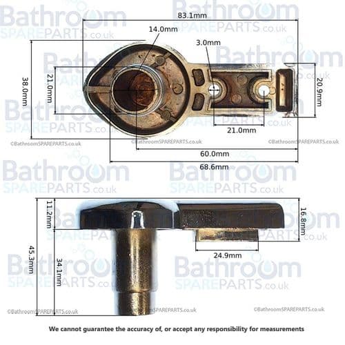 Abacus E-Series Bath Screen Upper Pivot Mount ABSP-30-0001