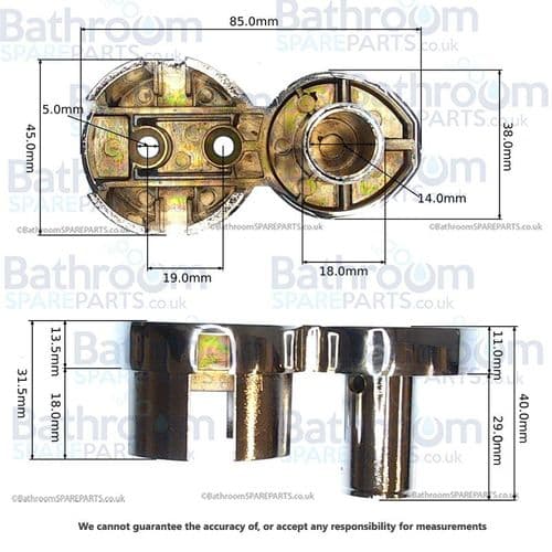 Abacus E-Series Walk In Screen Lower Pivot Mount ABSP-30-731320026