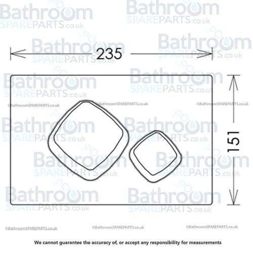 Abacus Easi-Plan Mode Flush Plate White For All WC Frames EPPR-15-05WH