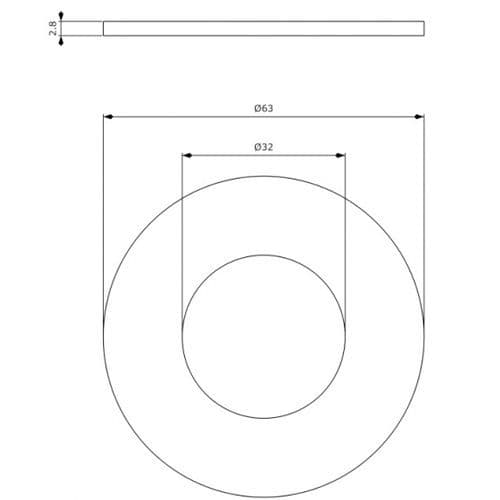 Abacus EasiPlan ESP054024  0.82/0.98m Flush Valve Seal 170.353.00.1