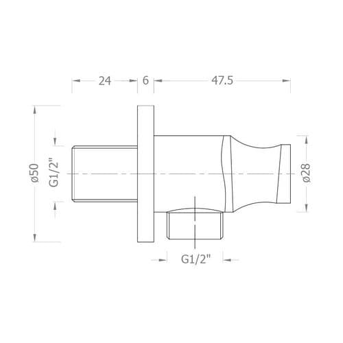 Abacus Emotion Round Wall Outlet & Holder Chrome TBTS-412-5802