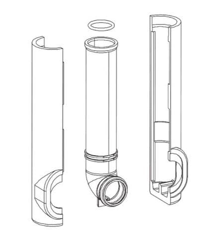 Abacus Flush Pipe With Cover and Seal Used with K301D Cistern Only ABSP-20-0074