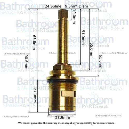 Abacus On/Off Cartridge For Concealed Shower Valve ABSP-10-0018