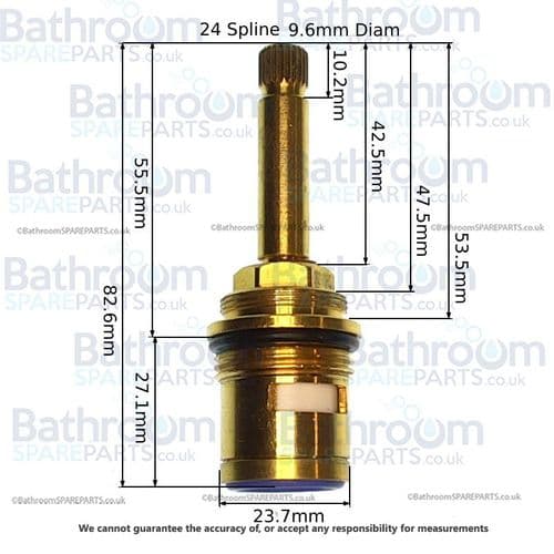 Abacus On/Off Cartridge For Concealed Shower Valve ABSP-10-0018 Short Version
