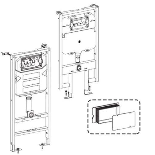 Abacus Protectionbox/Tileguide For 1180mm (From Aug2013) And Slimline Cisterns Absp-20-0064