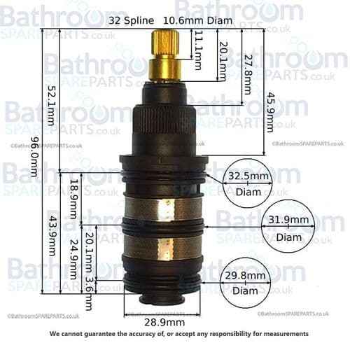 Abacus Thermostatic Cartridge For CVP Concealed Shower Valves ABSP-10-0004