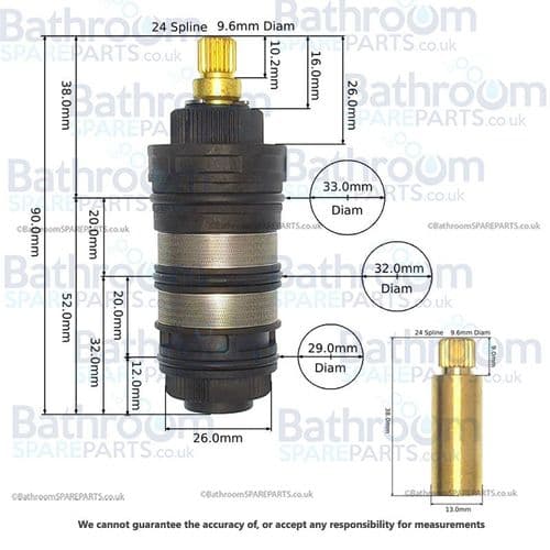 Abacus Thermostatic Cartridge for EZ-Box CVP Concealed Shower Valves ABSP-10-0044