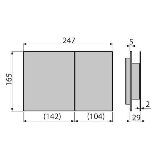 Alca Plast Air-Light flat Flush Plate Alunox AIR-LIGHT
