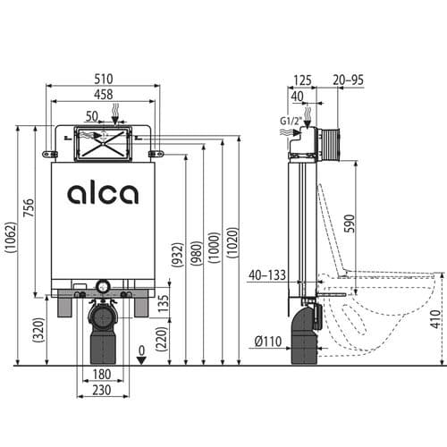Alca Plast Alcamodul Pre-Wall Installation System AM100/1000 Spare Parts