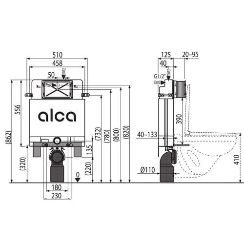 Alca Plast Alcamodul Pre-Wall Installation System AM100/850 Spare Parts