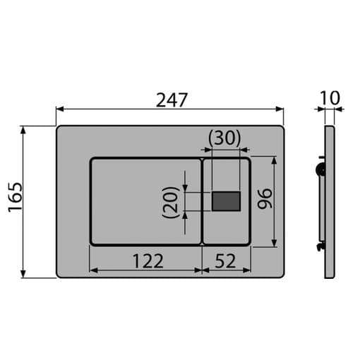 Alca Plast Antivandal Flush Plate With Sensor Metal M279SB