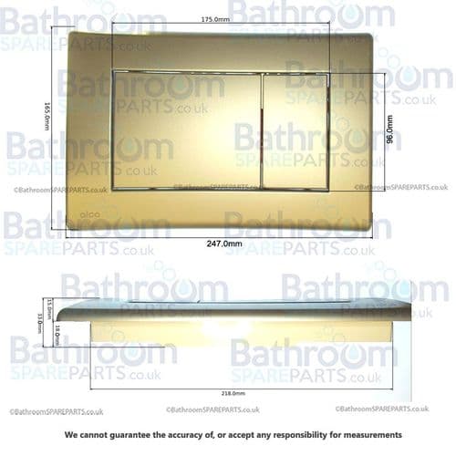 Alca Plast Basic 2 Flush Plate Matt Chrome M272