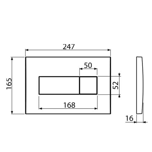 Alca Plast Basic 3 Flush Plate Gold M375