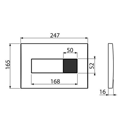 Alca Plast Basic 3 Sensor Flush Plate White M370SB