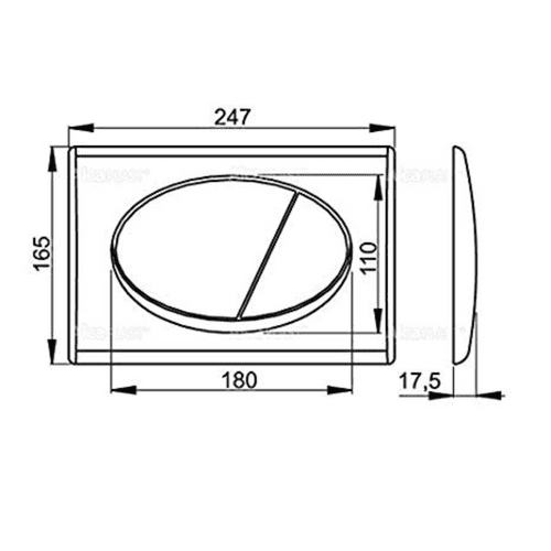 Alca Plast Basic 7 Dual Flush Button Chrome M71
