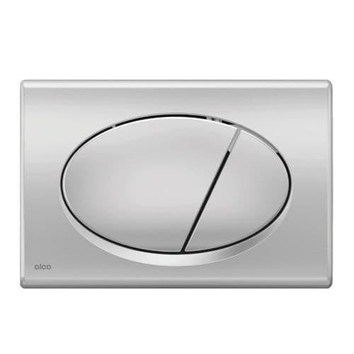 Alca Plast Basic 7 Oval Flush Plate Matt Chrome M72
