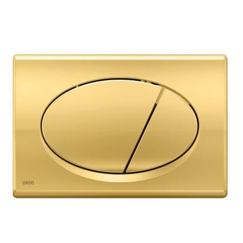 Alca Plast Basic 7 Oval Flush Plate Polished Gold M75