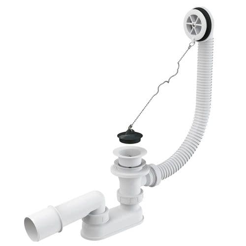 Alca Plast Basic Bath Waste & Trap Polished White A502