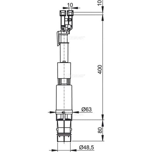 Alca Plast Basicmodul Flush Valve A09B