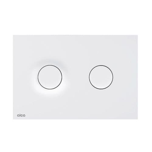 Alca Plast Dot Dot Flush Plate Matt White M1976