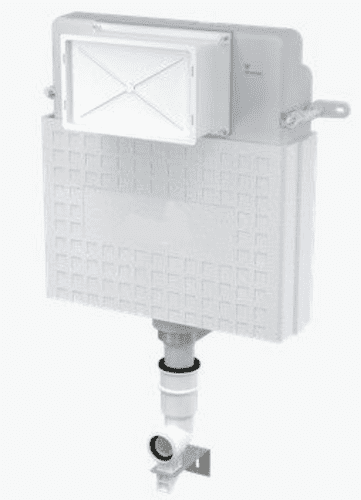 Alca Plast Floor Standing Concealed WC tank Basic model inc chrome Flush Plate A112M371