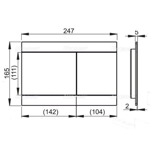 Alca Plast Fun Alunox Matt Flush Plate FUN