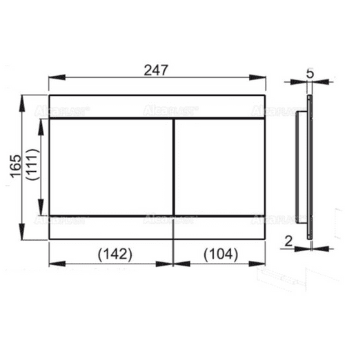 Alca Plast Fun Alunox Matt Flush Plate FUN
