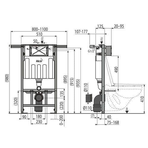 Alca Plast Jádromodul Pre-Wall Installation System AM102/1000 Spare Parts
