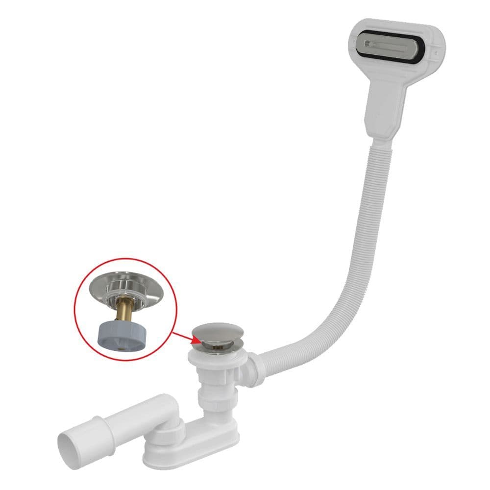 Alca Plast Metal/Plastic Bath Click/Clack Waste & Trap With Flat ...