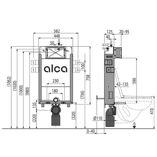 Alca Plast Renovmodul Pre-Wall Installation System AM115/1000 Spare Parts