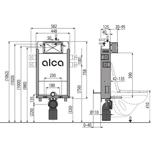 Alca Plast Renovmodul Pre-Wall Installation System Ecology AM115/1000E Spare Parts