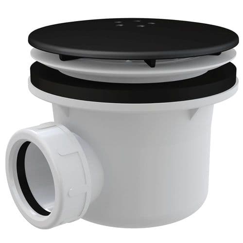 Alca Plast Shower Waste & Trap 90mm DN40 Matt Black A49Black