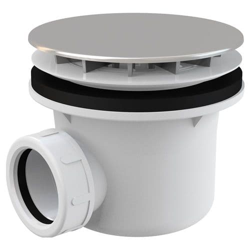Alca Plast Shower Waste & Trap 90mm DN40 Polished Chrome A49CR
