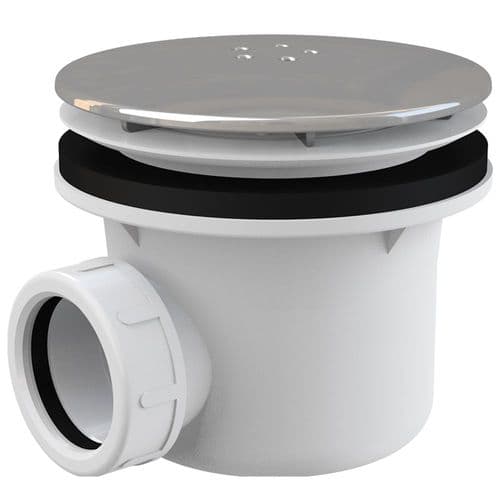 Alca Plast Shower Waste & Trap 90mm DN40 Polished Chrome A49K
