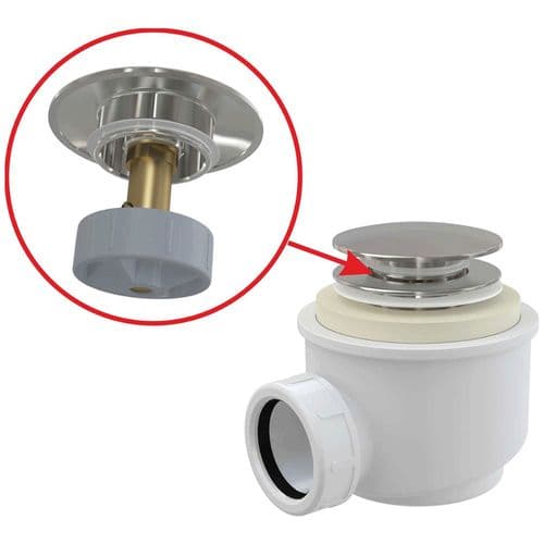 Alca Plast Shower Waste & Trap Click/Clack Waste Outlet 50mm DN 40 Polished Chrome A465C-50