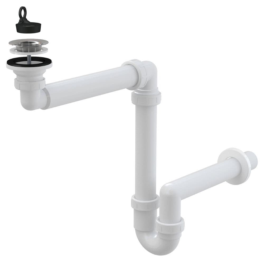 Alca Plast Wash-Basin Trap DN 40 Space-Saving With Stainless Steel Grid ...