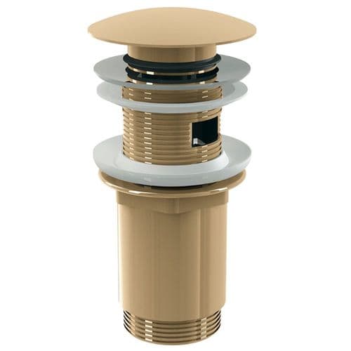 Alca Plast Wash-Basin Waste Click/Clack G 5/4" With Overflow Large Plug Polished Gold A392-G-P