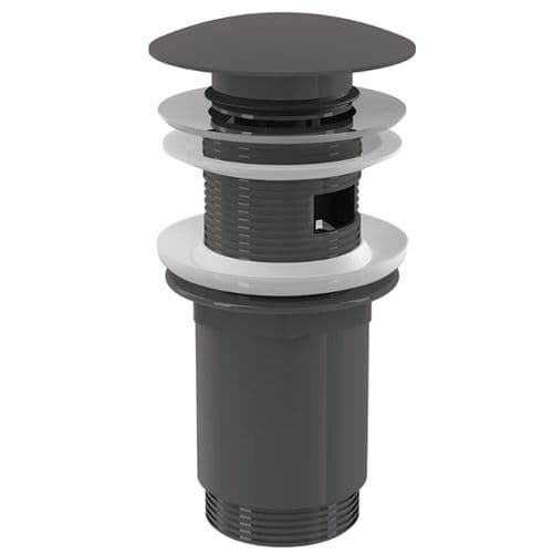 Alca Plast Wash-Basin Waste Click/Clack G 5/4" With Overflow Large Plug Polished Gun Metal A392-GM-P