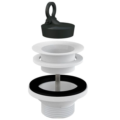 Alca Plast Wash-Basin Waste G 5/4" With Plastic Grid Ø62mm & Rubber Plug A32