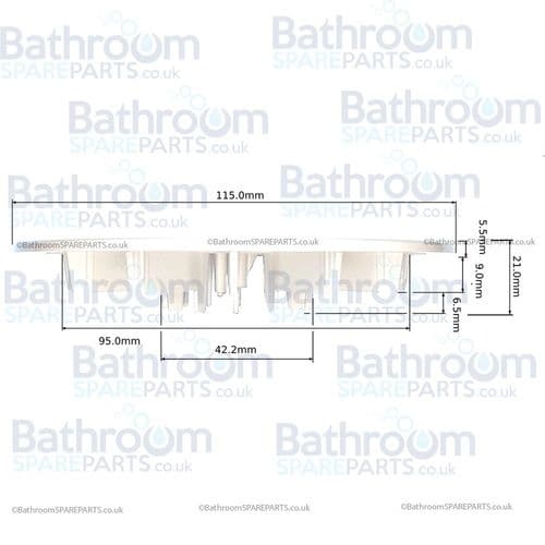 Alca Plast White Shower Waste Cover Only S0053-ND