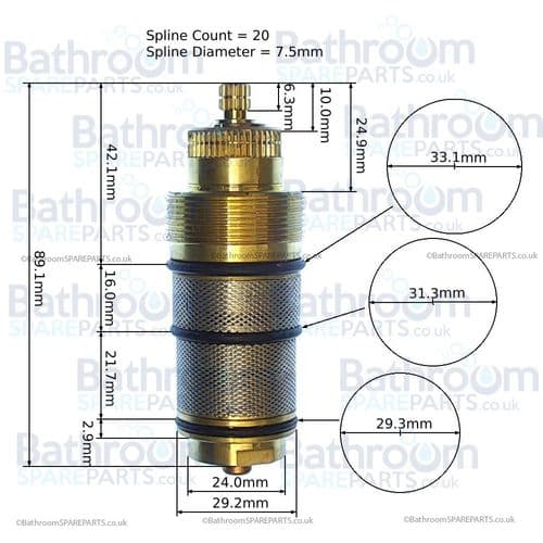 Alpi Ability Line Thermostatic Cartridge CR-101C