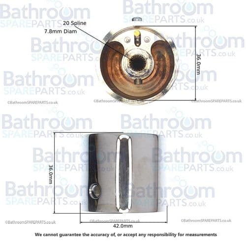 Alpi GO106 Bath Shower Mixer On Off Handle  GO009CR