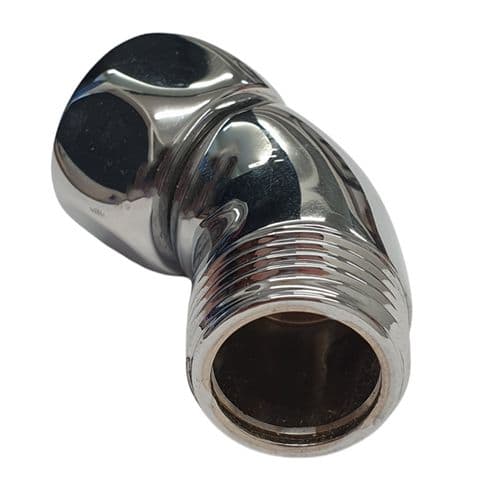 Angled 1/2" Chrome Hose Connector BSPCON001
